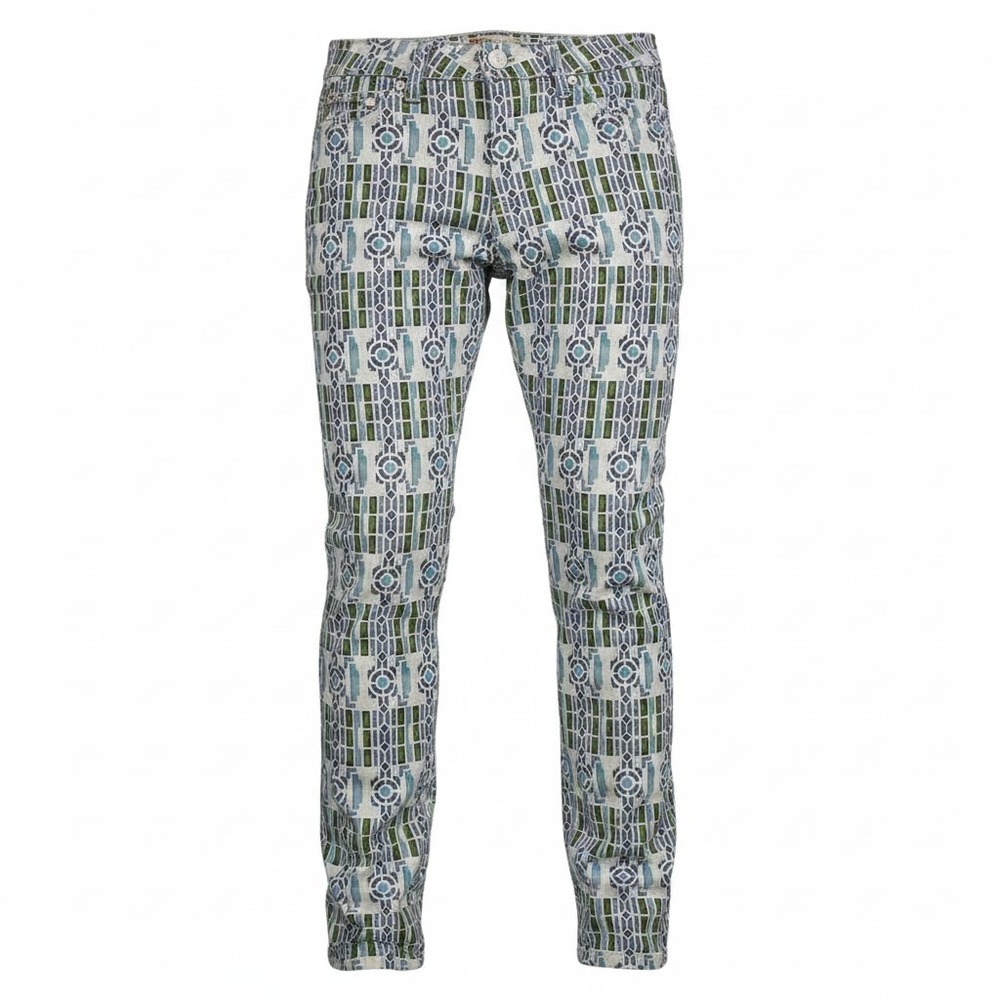 Tory Burch Printed Women's Size 28 Geometric Pattern Skinny‎ Jeans 27" Inseam